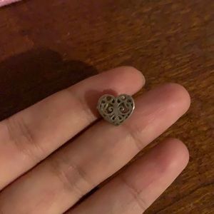 Tiffany silver heart shaped stud (single)